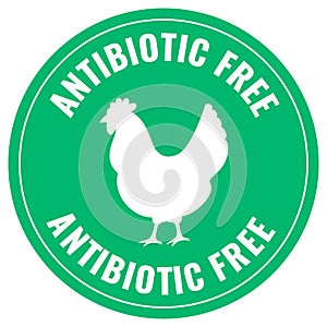 Antibiotic free chicken meat label