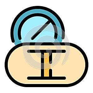 Antibiotic pills icon color outline vector