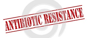 Antibiotic resistance Red stamp