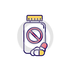 Antibiotic resistance RGB color icon