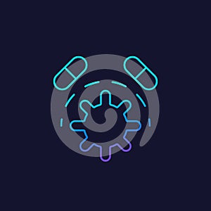 Antibiotic resistance vector icon