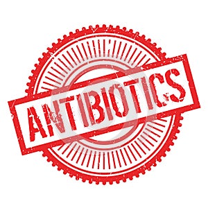 Antibiotics stamp rubber grunge