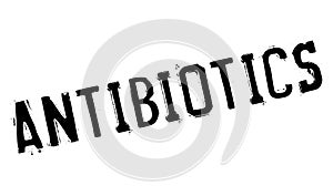 Antibiotics stamp rubber grunge