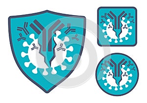 Antibody health protection emblem - Y protein photo