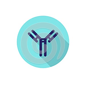 Antibody, immunoglobulin flat icon, vector illustration