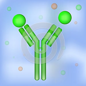 Antibody molecule floats in water