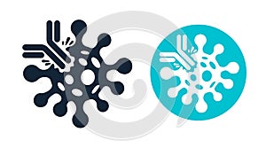 Antibody Y-shaped emblem - immune system icon