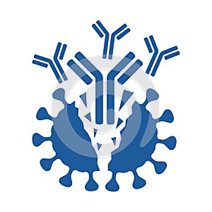 Antibody - Y-shaped protein destroying virus photo