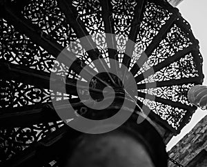 Antic iron stairs, located  Mehrangarh or Mehran Fort, Jodhpur, Rajasthan