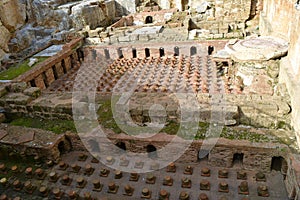 Antic roman thermal bath foundation in downtown Beirut, Lebanon