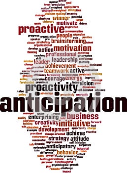 Anticipation word cloud