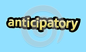 anticipatory writing vector design on a blue background