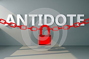 Antidote concept locked up photo