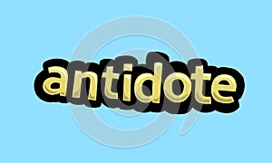 antidote writing vector design on a blue background