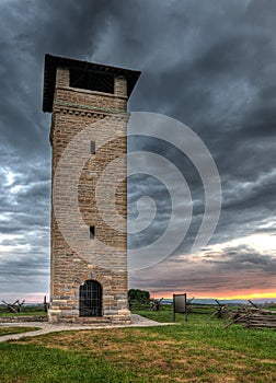 Antietam National Battlefield Observation Tower Sunrise