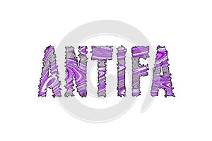 Antifa word, Banner, Poster and Sticker