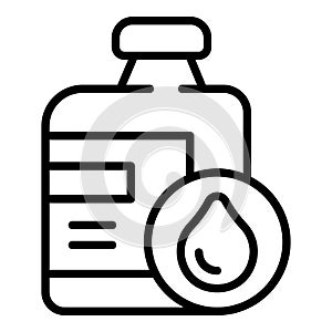 Antifreeze bottle icon outline vector. Car engine