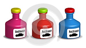 Antifreeze bottles