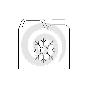 antifreeze canister outline icon. Elements of car repair illustration icon. Signs and symbols can be used for web, logo, mobile