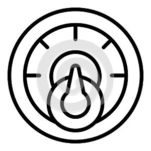 Antifreeze dashboard icon outline vector. Water coolant