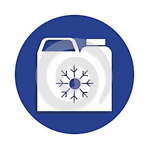 Antifreeze. Silhouette. Canister. icon in badge style. One of Car repair collection icon can be used for UI, UX