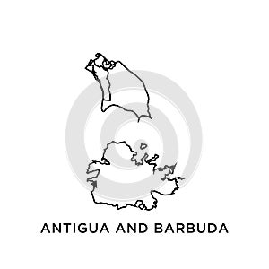 Antigua and Barbuda map icon vector trendy