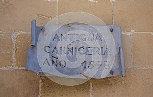 Antigua carniceria ano 1548. photo