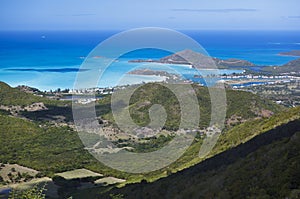 Antigua Coastline High Angle View