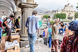 Humanitarian aid after Fuego volcano eruption, Antigua, Guatemal