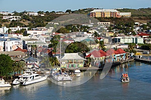 Antigua, St John`s, the Caribbean