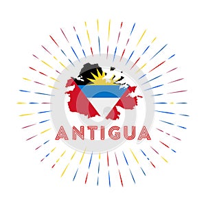 Antigua sunburst badge.