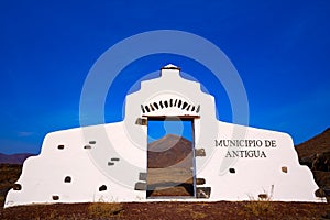 Antigua welcome monument sign Fuerteventura photo