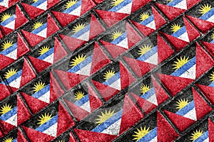 Antigua y Barbuda Flag Urban Grunge Pattern photo