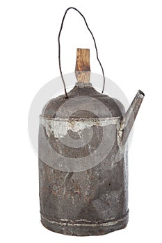 Antigue rusty old oil can