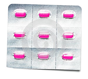 Antihistamine Tablets Isolated on White