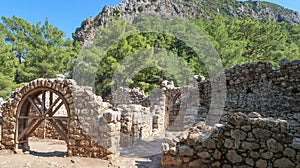 Antik Likya`nn en nemli liman kentlerinden biri olan Olimpos, Antalya, TurkeyOlympos, one of the most humid port cities of ancient