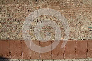 Antike Stein Mauer, Brick wall as background