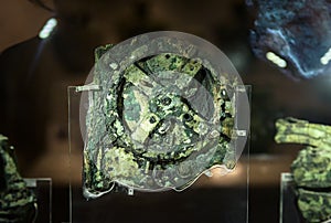 Antikythera mechanism in National Archaeological Museum, Athens, Greece