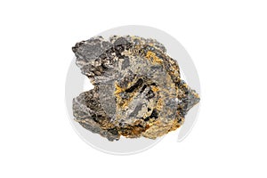 Antimony ore on white background photo