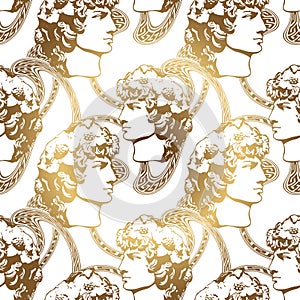 Antinous seamless pattern photo