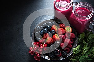 Antioxidant all berries fruit smoothie