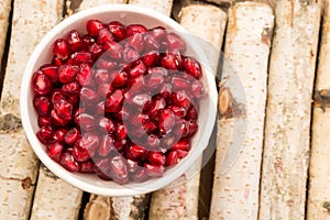 Antioxidant pomegranate seeds photo