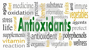 Antioxidant word cloud concept - Illustration