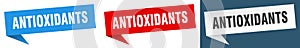 antioxidants banner. antioxidants speech bubble label set.
