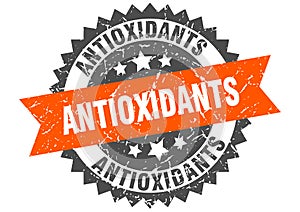 antioxidants round grunge stamp. antioxidants