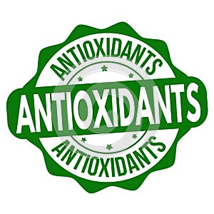 Antioxidants sign or stamp