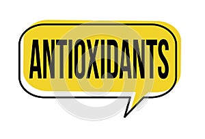 Antioxidants speech bubble