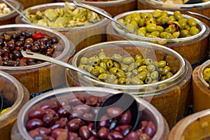 Antipasti of olives photo