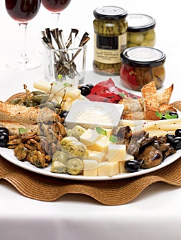 Antipasto with grilled vegetables and aioli