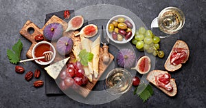 Antipasto plate. Appetizer board